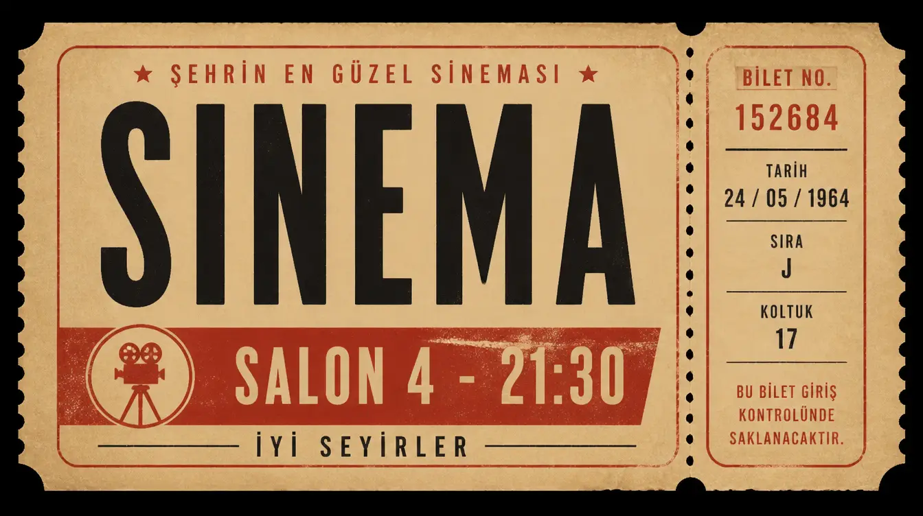 Vintage sinema bileti